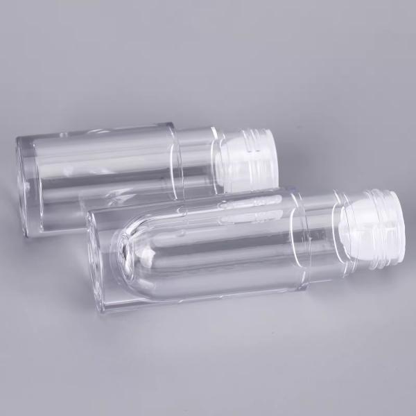 Clear PETG Round Lip Gloss Container Recyclable Plastic Bottle