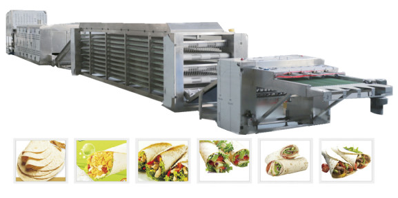 Quality Touch Screen 1300pcs/h 55kw Lavash Bread Making Machine for sale
