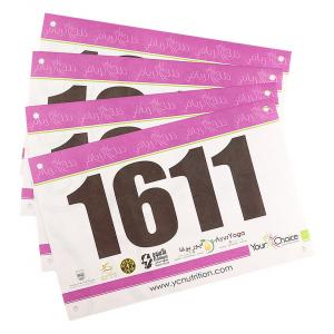 China Tyvek Personalized Bib For Marathon Race Number Participant Recognition wholesale