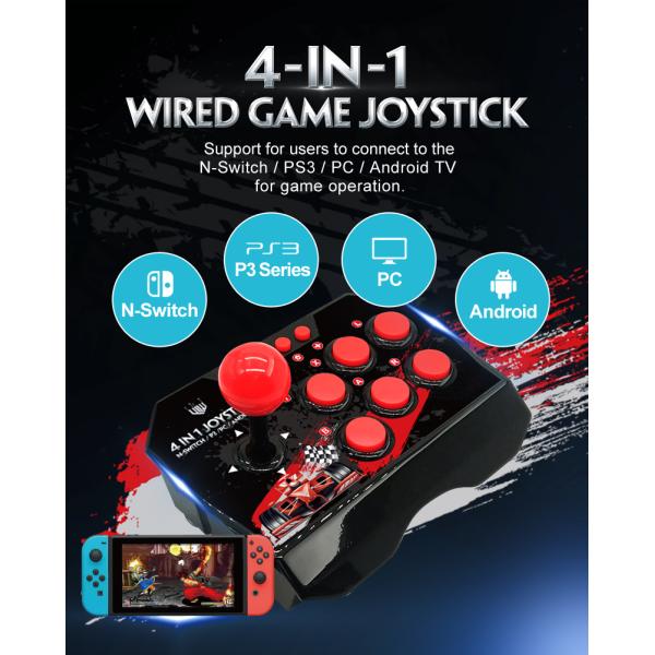 Wholesale Price 4-in-1 Retro Arcade Station USB Wired Rocker Fighting Stick Game Joystick Controller For Android TV Games