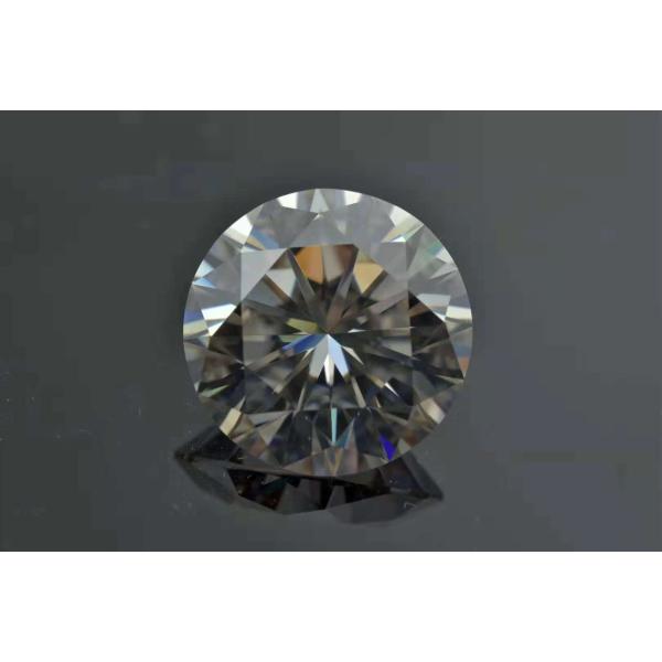 Round brilliant cutting white moissanite 10mm DEF color VVS clarity 4cts for wedding ring