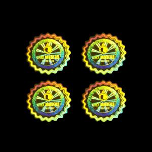 China Holographic Security Qr Code Hologram Sticker Self Adhesive Rainbow Round Sticker wholesale