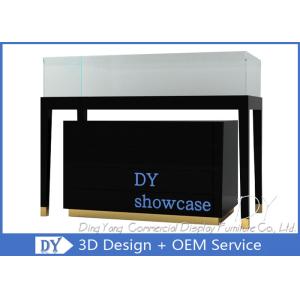 Customizable Attractive Jewelry Showcase Display With MDF + Tempered Glass