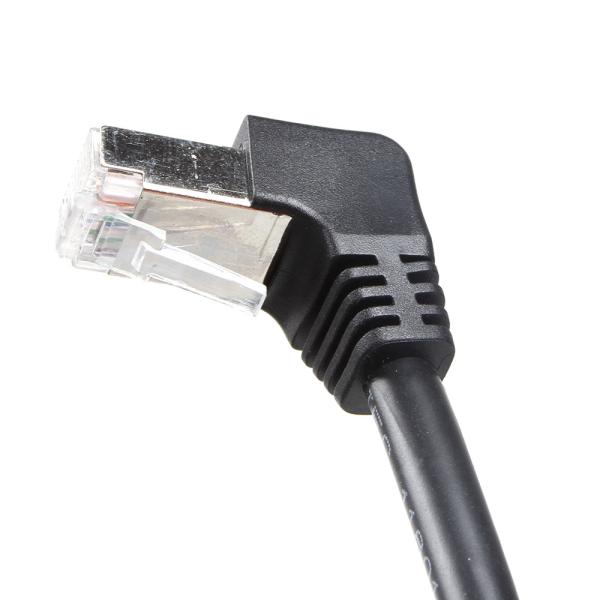 OEM Stable Cat7 Patch Cord 90 Degree To 270 Degree Upward Angled