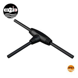 China 3 Way IP68 15A 500V T Shaped Electrical Connector wholesale