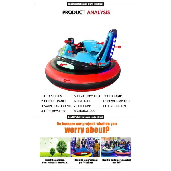 American Standard Adult Bumper Cars With Remote Control Operated