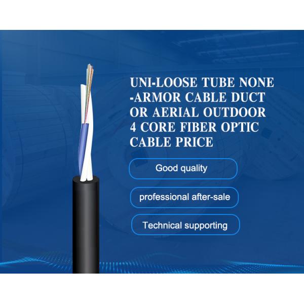 Single Jacket 4 6 12 24 Core Adss Fiber Cable 100m Span 5 Km G652D Mini Adss Cable