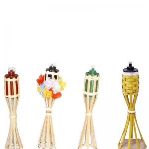 China 180cm Natural Bamboo Torch Bamboo Tiki Torches For Garden Lighting Luau Party wholesale