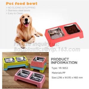 China FDA certified Dog Bowls, Stainless Steel Dog Food Bowl with No Spill Non-Skid Silicone Mat for Feeding Dogs Cats and Pet wholesale
