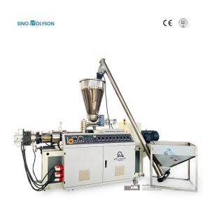 China 42 Rpm Plastic Conical Double / Twin Screw Extruder For 1800KG Capacity wholesale