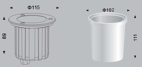 CREE COB LED Underground Light IP67 With 316 Stainless Steel Front Cover