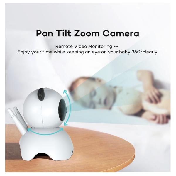 5 Inch Digital Baby Monitor with Night Vision and 360° Pan-Tilt