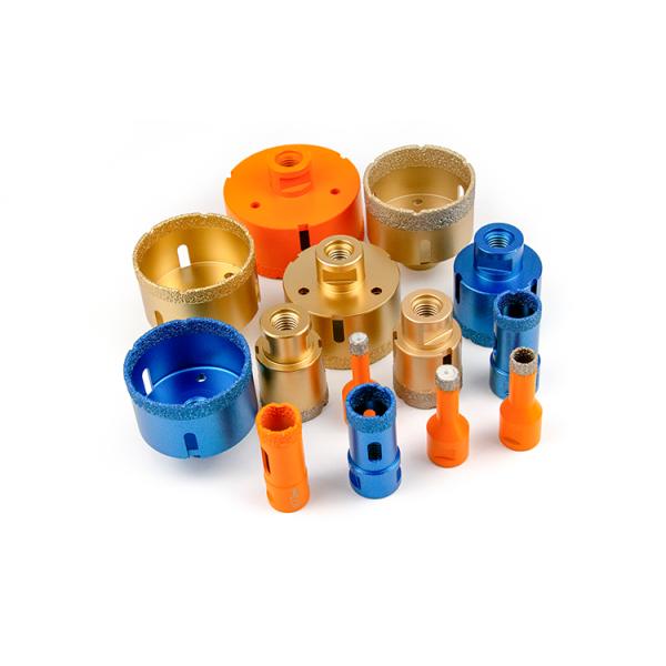 Blue 15mm Vacuum Brazed Diamond Core Bits Durable Anti Corrosion