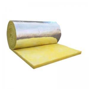 China Fire Resistant Fibreglass Wool Roll Insulation Heat Conductivity Of 0.038-0.042 W/M.K wholesale