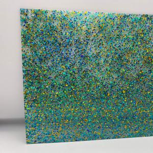 China 1/8 in Teal Green Dots Glitter Cast Acrylic Sheet For Laser Cut DIY Crafts wholesale