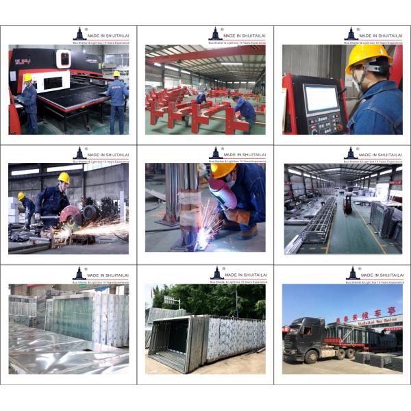 Rain Proof BV 6mm Glass Prefabricated Bus Shelters