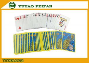 China Yellow Blue Personalized Poker Playing Cards Paper Playing Cards wholesale
