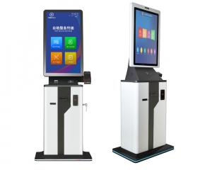 China 21.5 Inch Smart Hotel Check Out Check In Kiosk With Credit Card Payment Terminal wholesale