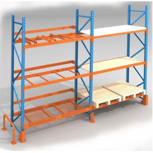 Electrostatic Spraying Industrial Storage Rack , Selective Pallet Racking System