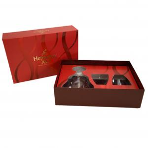 China Set Of XO Box Red Matte Drawer-Shaped Box Design Rigid Paper Box Spot UV on sale