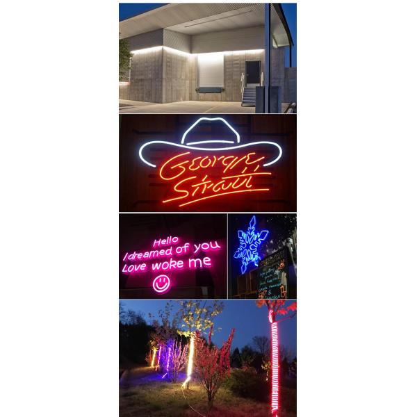 Silicone Coated LED Flexible Tube Lights 120 Degrees Viewing Angle