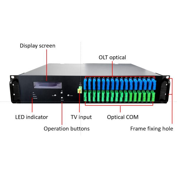 High Power Optical Fiber Amplifier CATV Edfa 16 Port For PON
