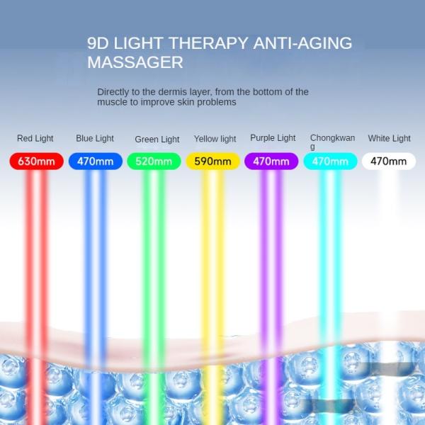 Professional 7 Led Colors Light Therapy Mask Facial Lifting Massger Acne Multi Wavelength For Skin Care At Home Beauty Salon Equipment