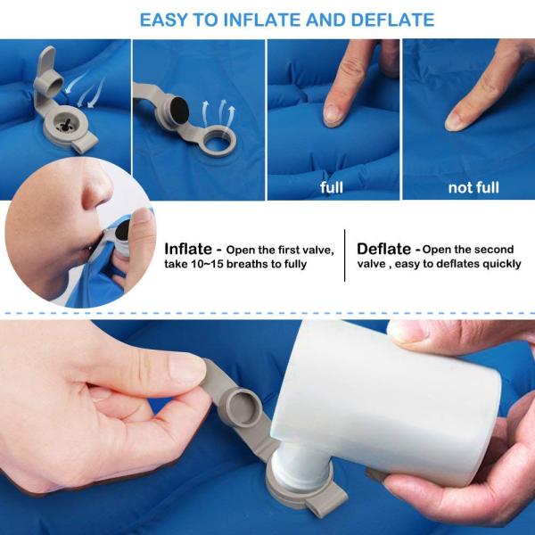 Ultralight Sleeping Pad - Ultra-Compact Camping Sleeping Pad with Pillow Air Sleeping Mattress for a Better Camp(HT1607)