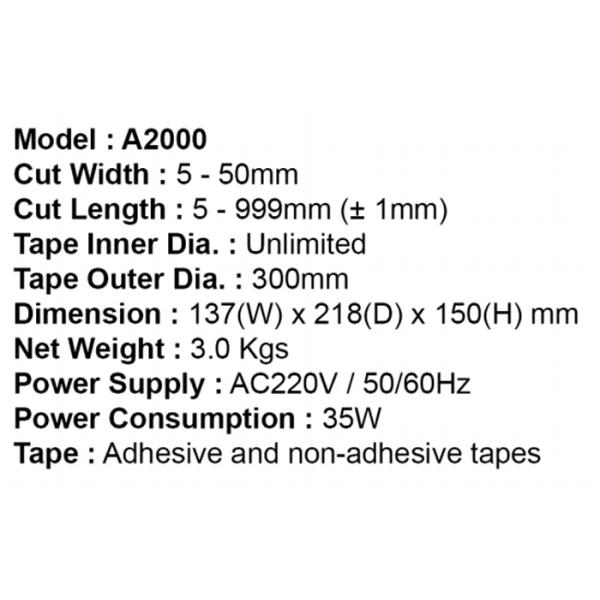 A2000 High Power Automatic Tape Dispenser image 2