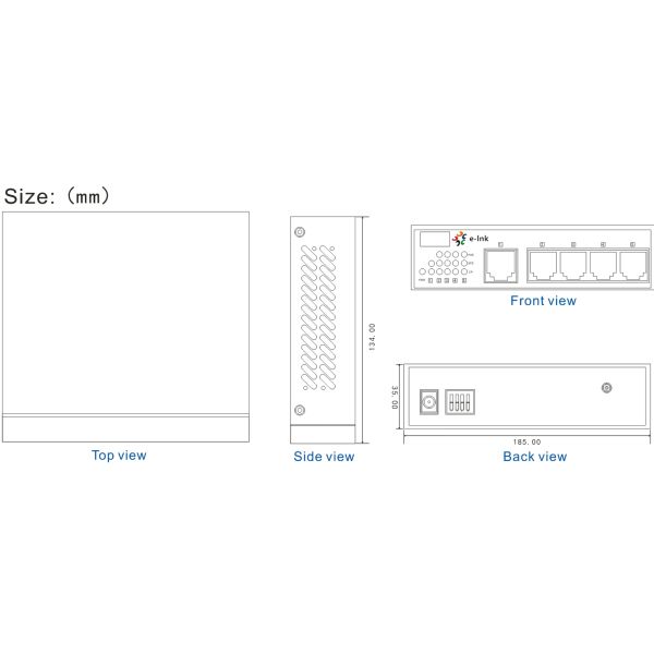 Entry Level Fiber Ethernet Media Converter 4x10/100/1000 Base -T 1x1000 Base -FX Ethernet Switch