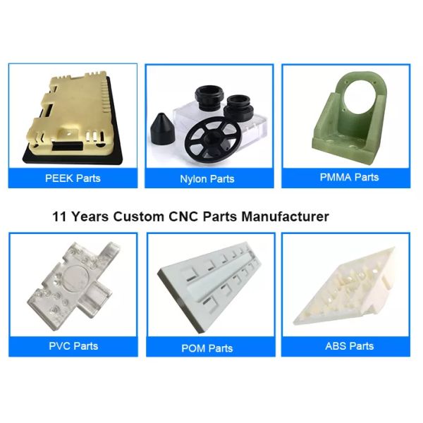 Precision Plastic Parts CNC Machining PMMA PC EPT Material Oil Resistant