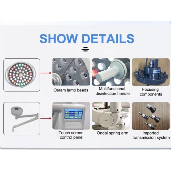 3500K Hospital Theatre Lights Ceiling Mounted 48W LED Medical Light