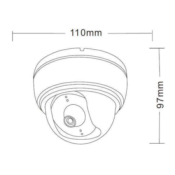 Network Outdoor Ahd 800tvl Cctv Dome Camera 3D - DNR Specially Designed WDR
