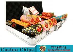 China 10,000Pcs 11.5g Clay Poker Chip Sets With Aluminum Case For Gambling Games on sale