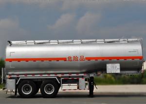 28000L 2 Axles Carbon Steel Tanker Trailer For Fuel Oil And Diesel Transit
