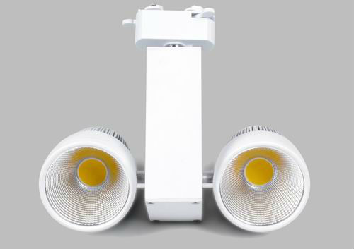 High Lumen ra>82 or 90 COB Led light track 2X30W with Epistar Chip and white/silver/black/