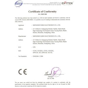 Shenzhen SORO Electronics Co., Ltd. Certifications