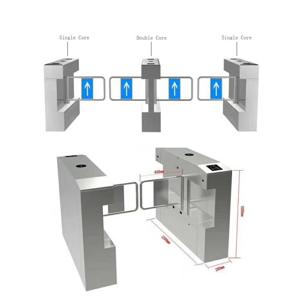 Face Recognition Integrated Access Control Barrier Turnstiles Gate