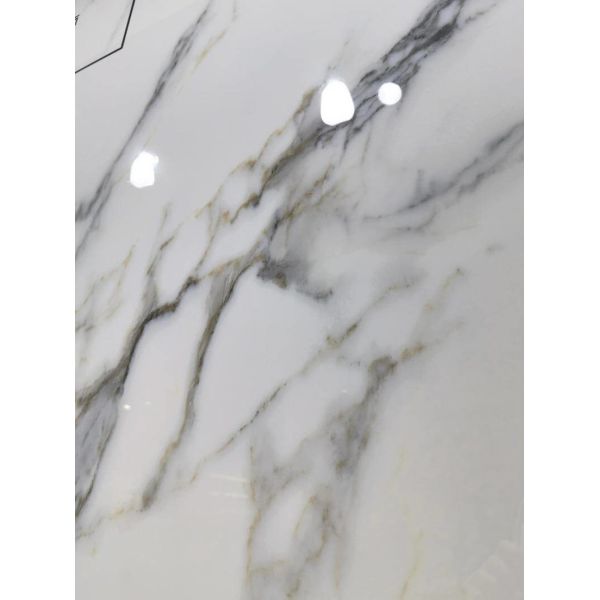 White Polished Glazed Porcelain Tile 1200x1200mm Indoor Wall