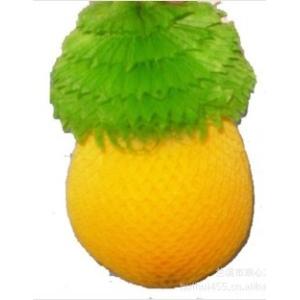 Paper apples, bananas and oranges