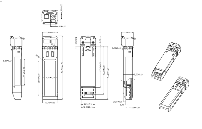 1310nm Cisco Optical Transceiver For SMF / Ethernet SFP-10G-LR