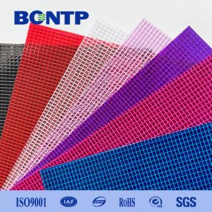 China Rain Resistant PVC Transparent Mesh Tarp PVC Clear Tarpaulin for bag or file pocket on sale