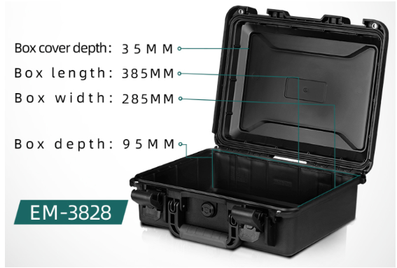 Waterproof Hard Tool Case 385x285x130mm IP67 Custom OEM