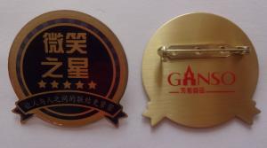 China custom made logo metal  printing pin  badge, safety pin badge, gift badge wholesale