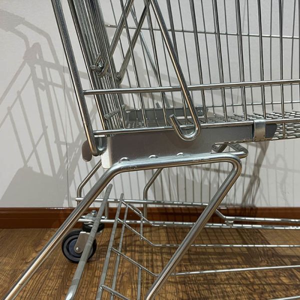 100L Asian Type Grocery store carring Galvanized SGS Certificate Escalator Grocery Shopping Trolley