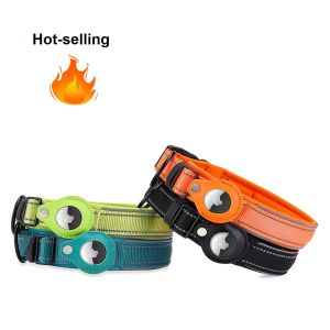 China Custom Logo Polyester Pet Collars Leashes Adjustable Tracking 40cm Dog Collar OEM on sale