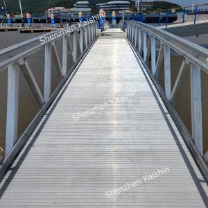 China Marine Aluminium Gangway Anti Skid Walkway Floating Bridge / Floating Pontoon wholesale