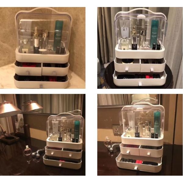 Portable cosmetic storage box professional high-grade multifunctional cosmetic box large capacity collection, makeup cos