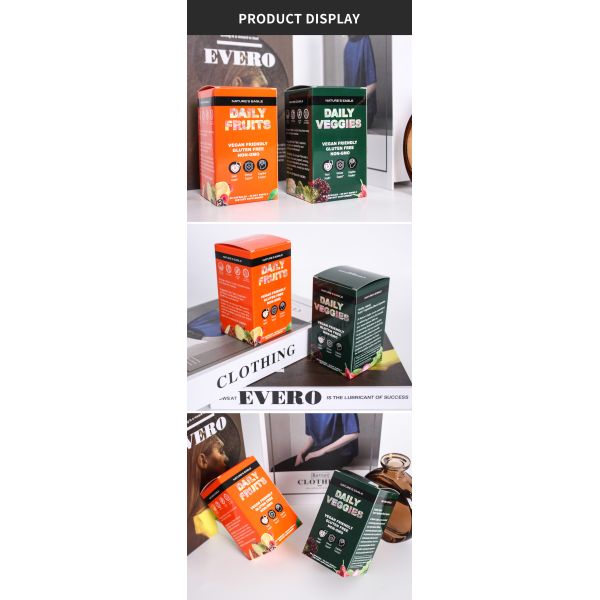 Custom Printed Cardboard Packaging Boxes Corrugated Paper Board For Multivitamin Tablet