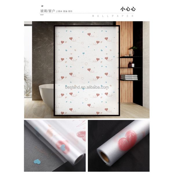 Pet Friendly Static Window Film Frosted PVC Window Clings For Privacy